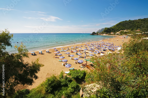 View of Beach of Kontogialos, Corfu, Greece photo