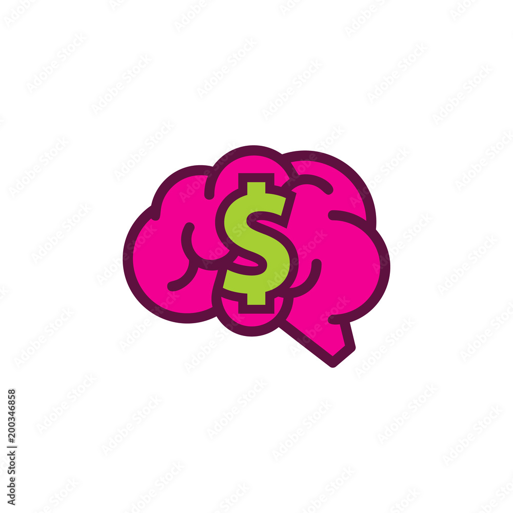 Brain Money Logo Icon Design Brain Money Logo Icon Design