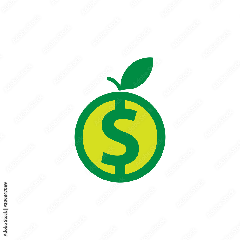 Fruit Money Logo Icon Design Fruit Money Logo Icon Design