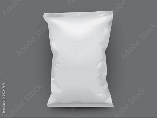 white paper, plastic bag on a dark background mock up 