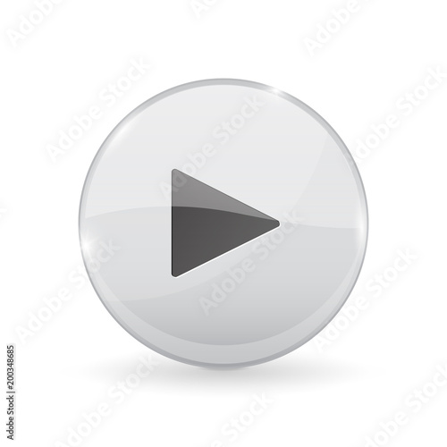 Free Download Play button. Glass shiny 3d icon - GFXLoad