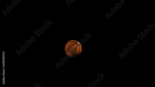 Bouncing Basketball. Looped. Alpha Channel Included.