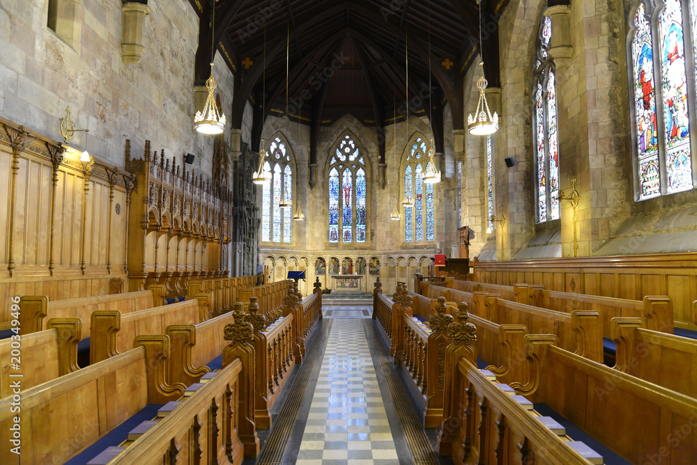 Innenaufnahme Kapelle St. Salvator der Universität von St. Andrews, Gründung 1410, St. Andrews, Fife Region, Schottland, Vereinigtes Königreich, Großbritanien