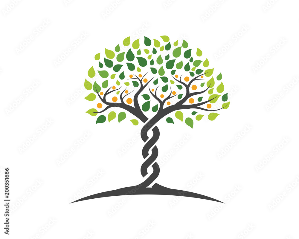 family tree symbol icon logo Stock Vector | Adobe Stock