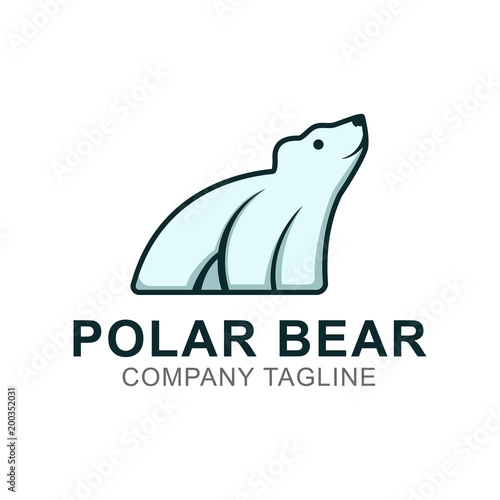 polar bear logo template