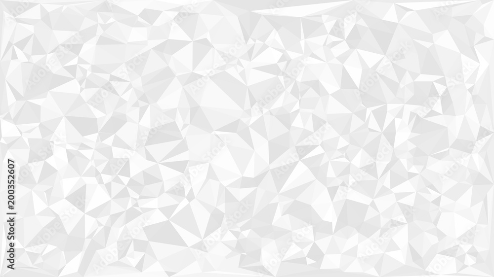 Abstract light background of triangles in white and gray colors.