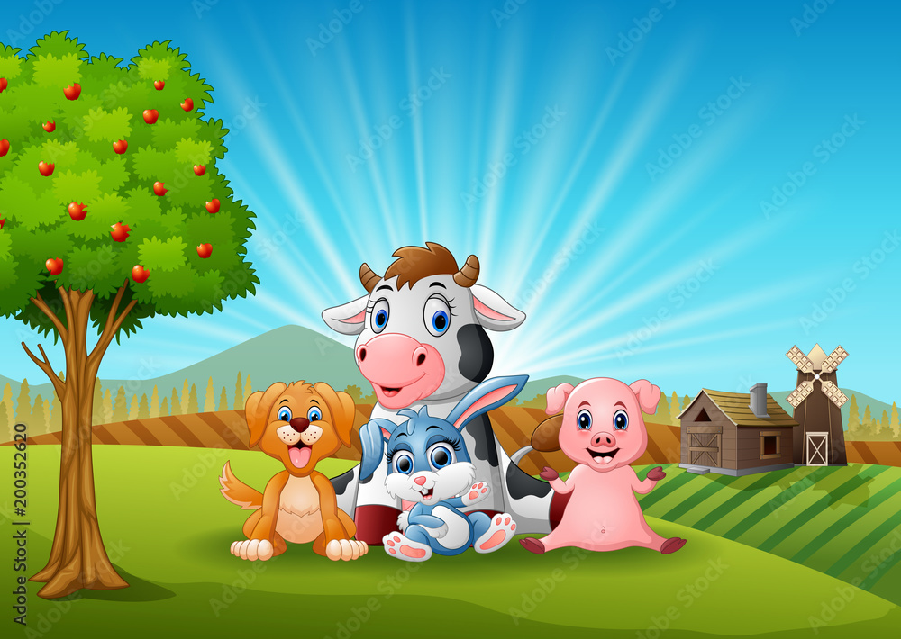 Little animals farm in the morning Little animals farm in the morning