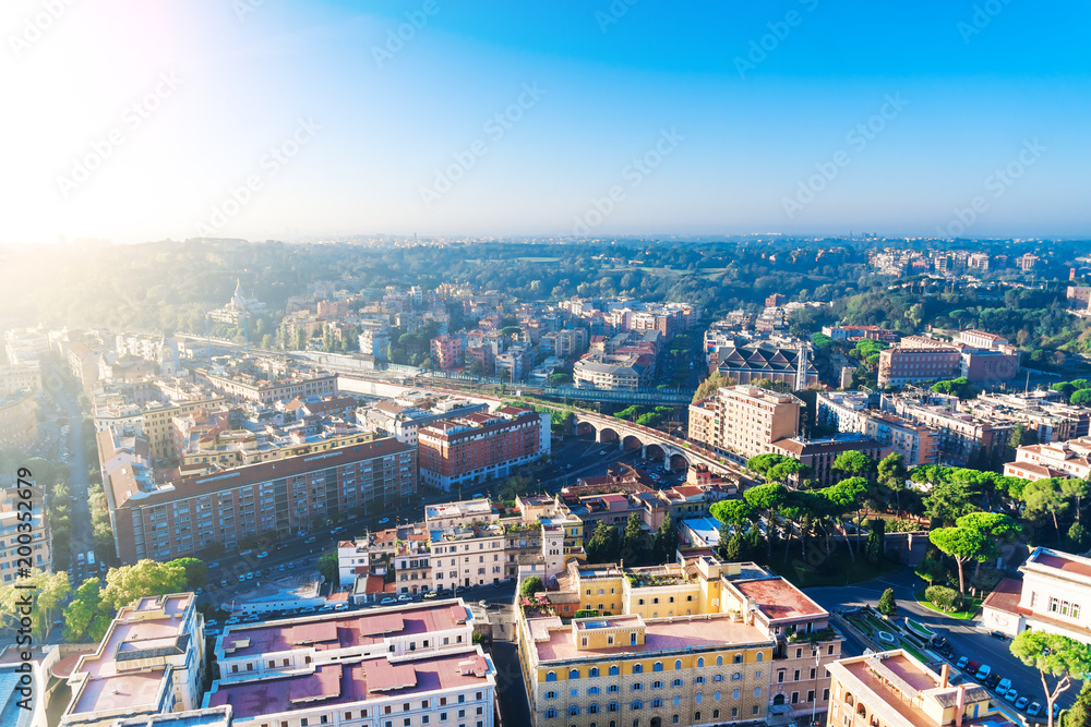 Top view of Rome, Italy