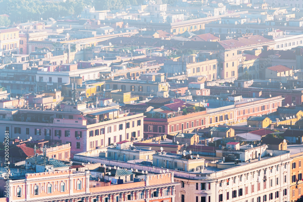 Obraz premium Rome rooftop view with ancient architecture in Italy