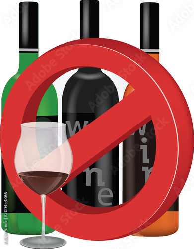 stop all'alcol ed al vino 