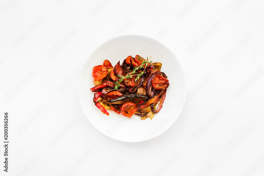 restaurant dish stewed vegetables restaurant dish stewed vegetables