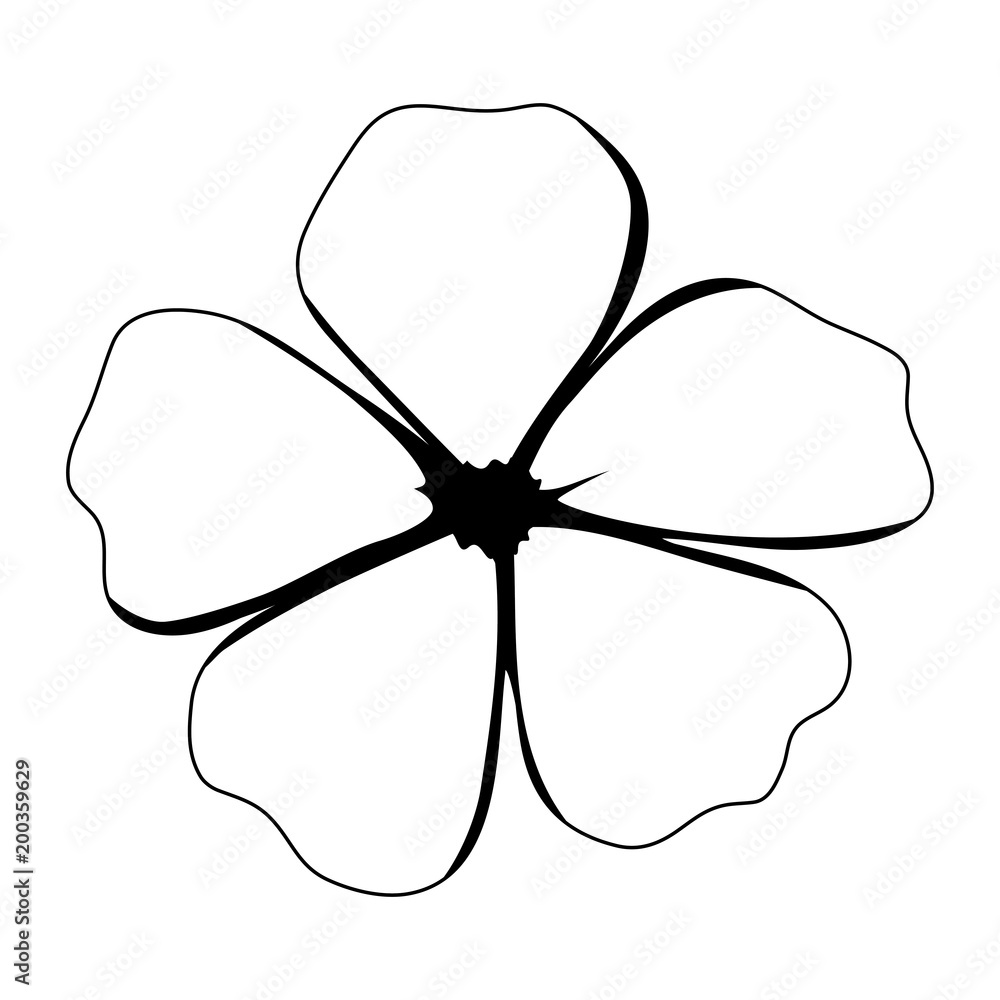 Fototapeta premium cute lily flower decorative icon