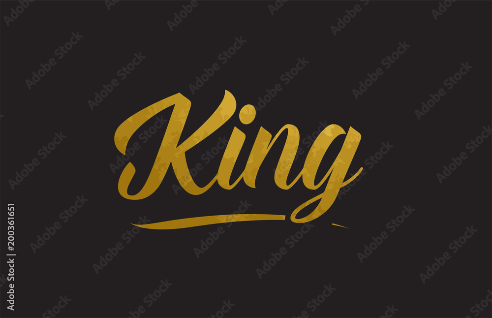 King gold word text illustration typography King gold word text illustration typography