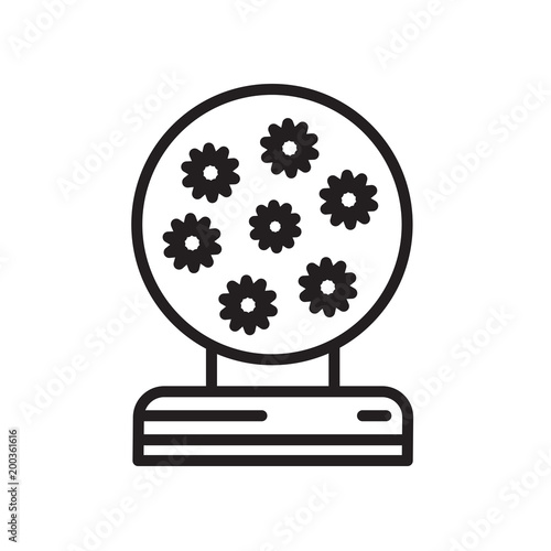 Magic ball icon isolated on white background