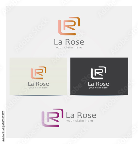 Logo Lettre L et R Multicolore Icone Carte de Visite et Charte Graphique Entreprise Plusieurs Couleurs