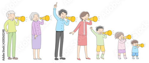 大家族_一覧_メガホン