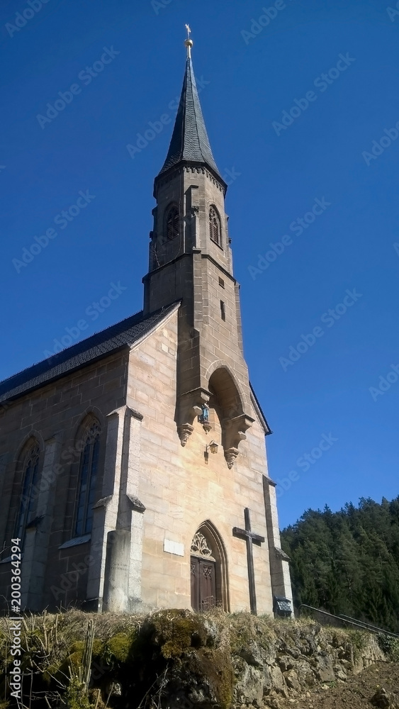 neugotische Kapelle Maria Hilf, Kleinziegenfeld, Weismain, Landkreis Lichtenfels, Oberfranken, Bayern, Deutschland