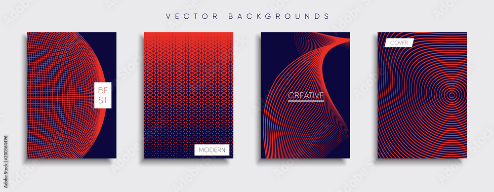 Vector cover designs. Future Poster template. Smartphone modern background set.