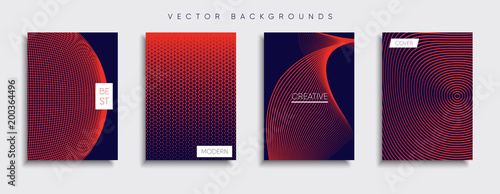 Obraz na płótnie Vector cover designs. Future Poster template. Smartphone modern background set. w salonie