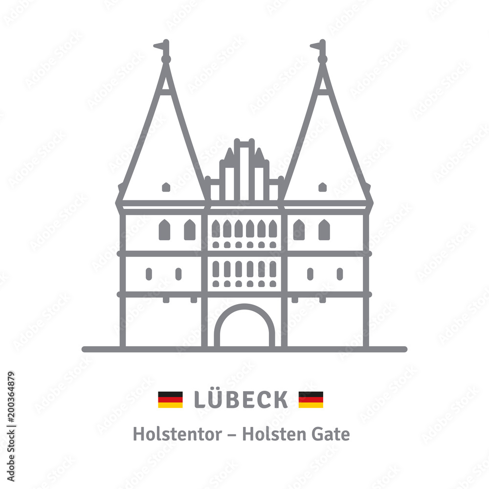 Holstentor in Lübeck, Deutschland