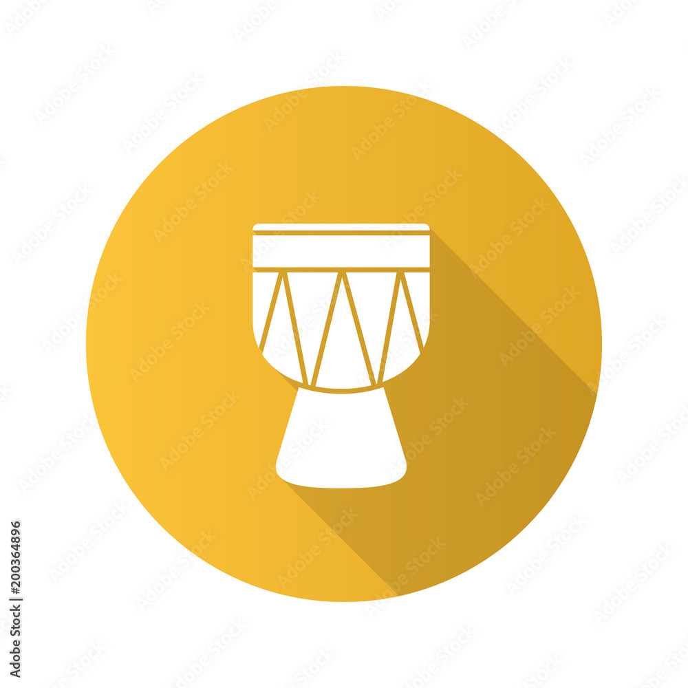 Kendang flat design long shadow glyph icon Kendang flat design long shadow glyph icon