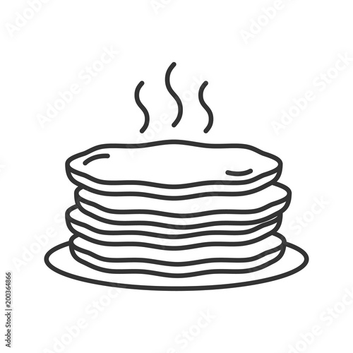 Pancakes stack linear icon