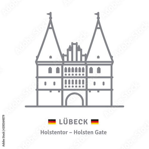 Holstentor in Lübeck, Deutschland