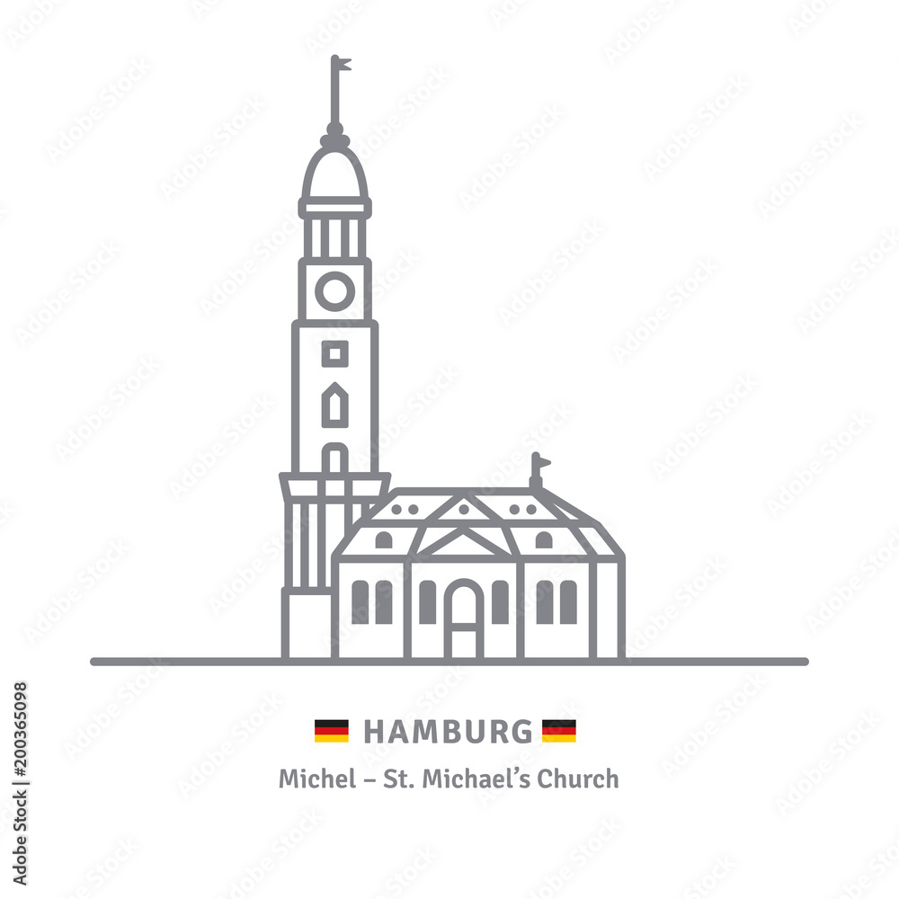 Der Michel. Sankt Michaelis Kirche in Hamburg, Deutschland