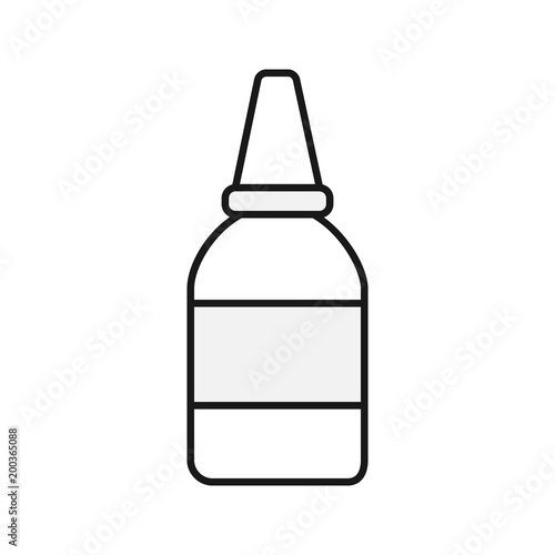 Eye or nasal drops color icon