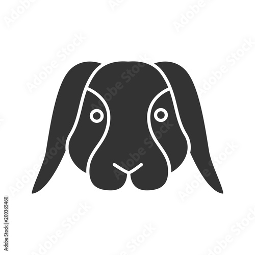 Dwarf rabbit glyph icon