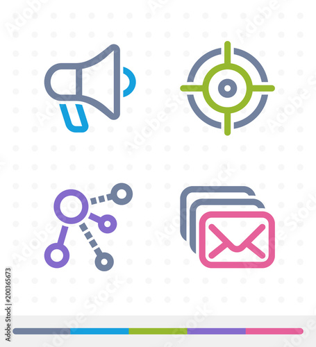 Marketing Techniques - Zap Duo Icons. A set of 4 professional, pixel-perfect icons.