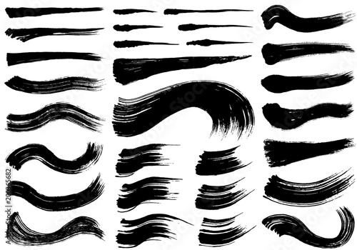 書道　手書き　毛筆イラスト　セット