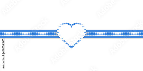 Package Band Heart Octoberfest Pattern Blue