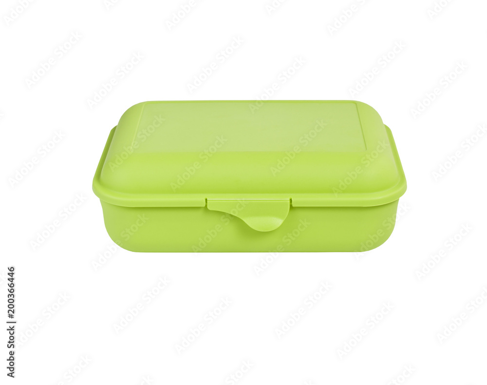Green plastic box package isolated on white background use for multipurpose. Green plastic box package isolated on white background use for multipurpose.