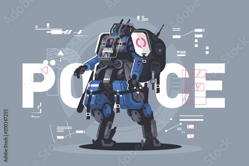 Police drone robot