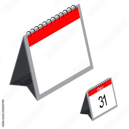 Isometric calendar. Vector