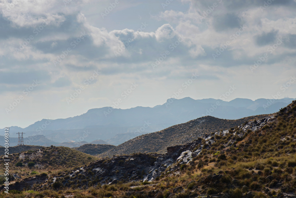 Naklejka premium Panoramic view to the mountains