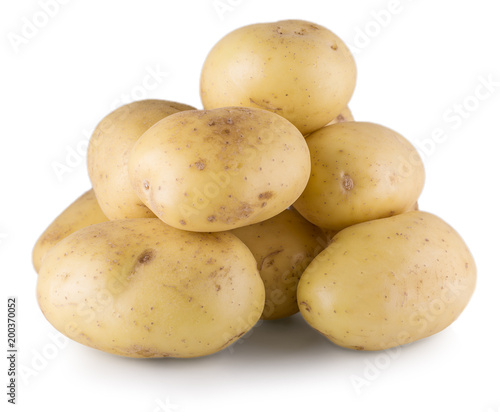 white potatoes on a white
