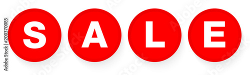 Buttons "Sale" Red Color