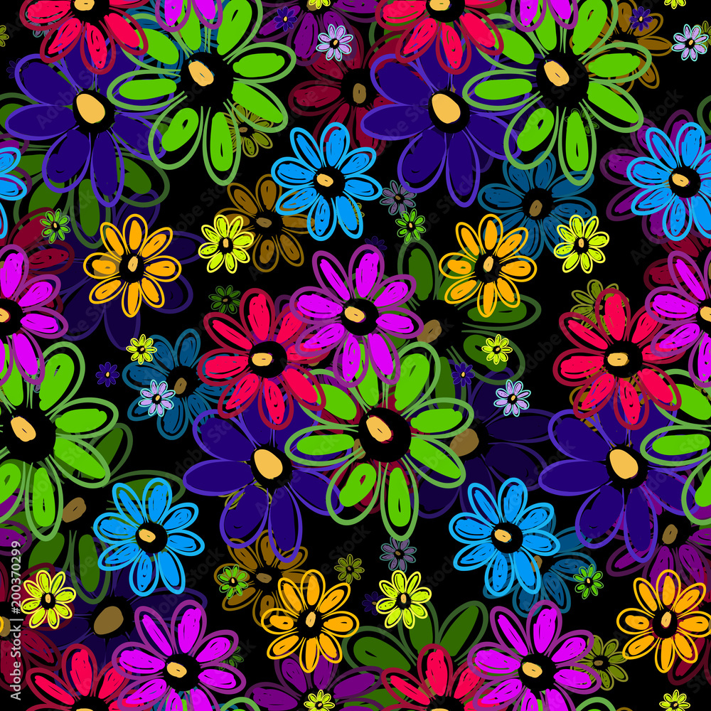Seamless repeating floral pattern Seamless repeating floral pattern