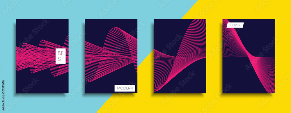 Vector cover designs. Future Poster template. Smartphone modern background set.