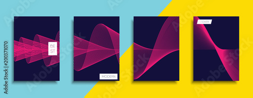 Obraz na płótnie Vector cover designs. Future Poster template. Smartphone modern background set. w salonie