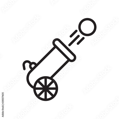 Cannon icon isolated on white background