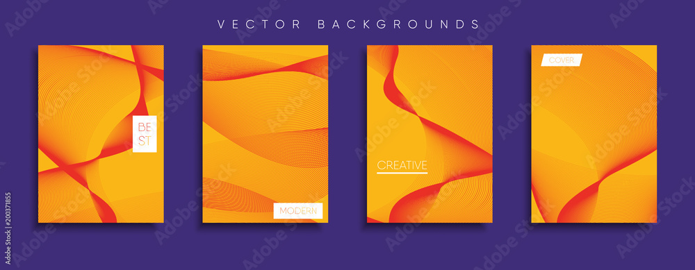 Vector cover designs. Future Poster template. Smartphone modern background set.