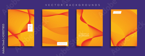 Obraz na płótnie Vector cover designs. Future Poster template. Smartphone modern background set. w salonie