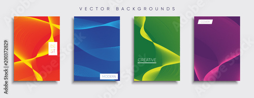 Vector cover designs. Future Poster template. Smartphone modern background set.
