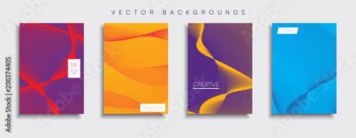 Vector cover designs. Future Poster template. Smartphone modern background set.