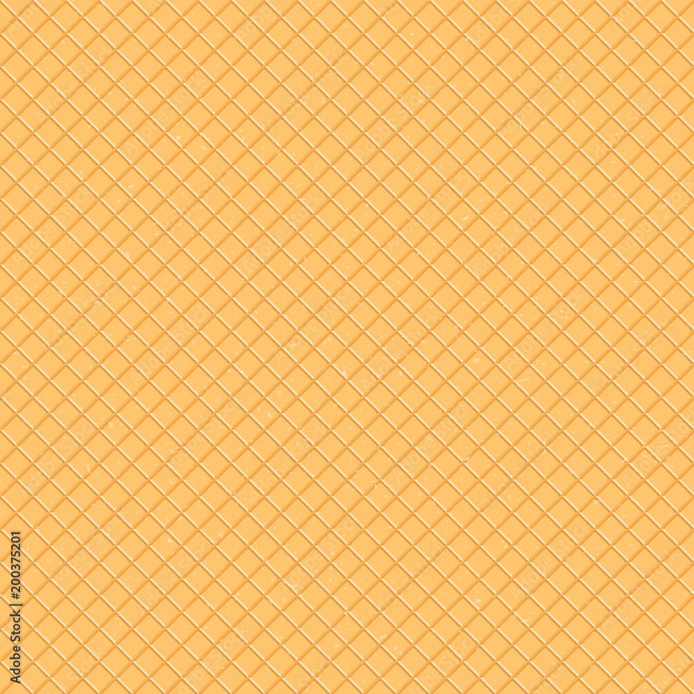 Seamless pattern. The texture of the waffle, an ice cream cone. Cartoon