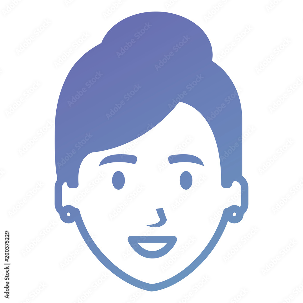 beautiful and young woman head character vector illustration design beautiful and young woman head character vector illustration design