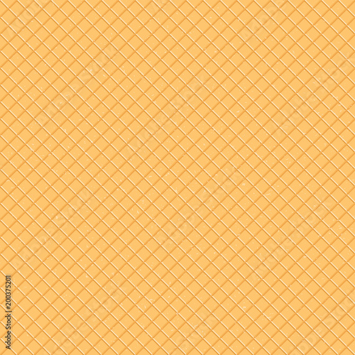 Seamless pattern. The texture of the waffle, an ice cream cone. Cartoon illustration for web, site, advertising, banner, poster, flyer, business card. Vector illustration.
